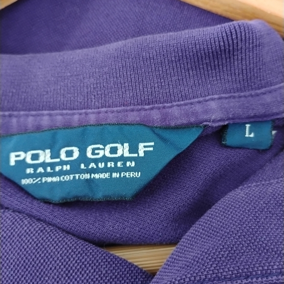Polo by Ralph Lauren Deep Purple Men's Polo Shirt Sz L - Picture 4 of 5